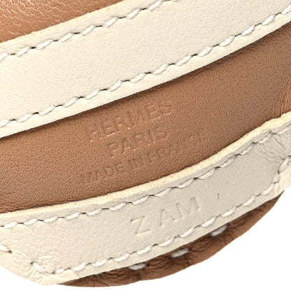 Hermes Milo Lambskin Geegee Savannah Bag Charm Craie Sesame Mauve Sylvestre 4 of 4