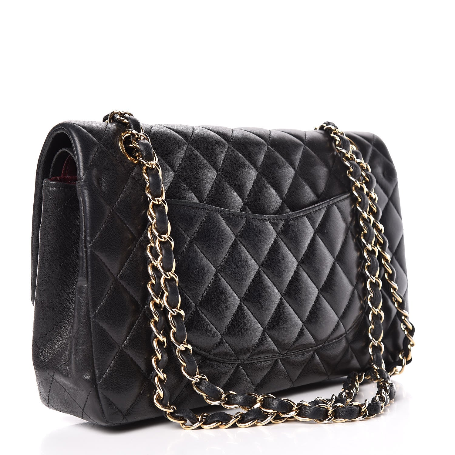 Chanel Lambskin Quilted Medium Double Flap Black 3 of 17
