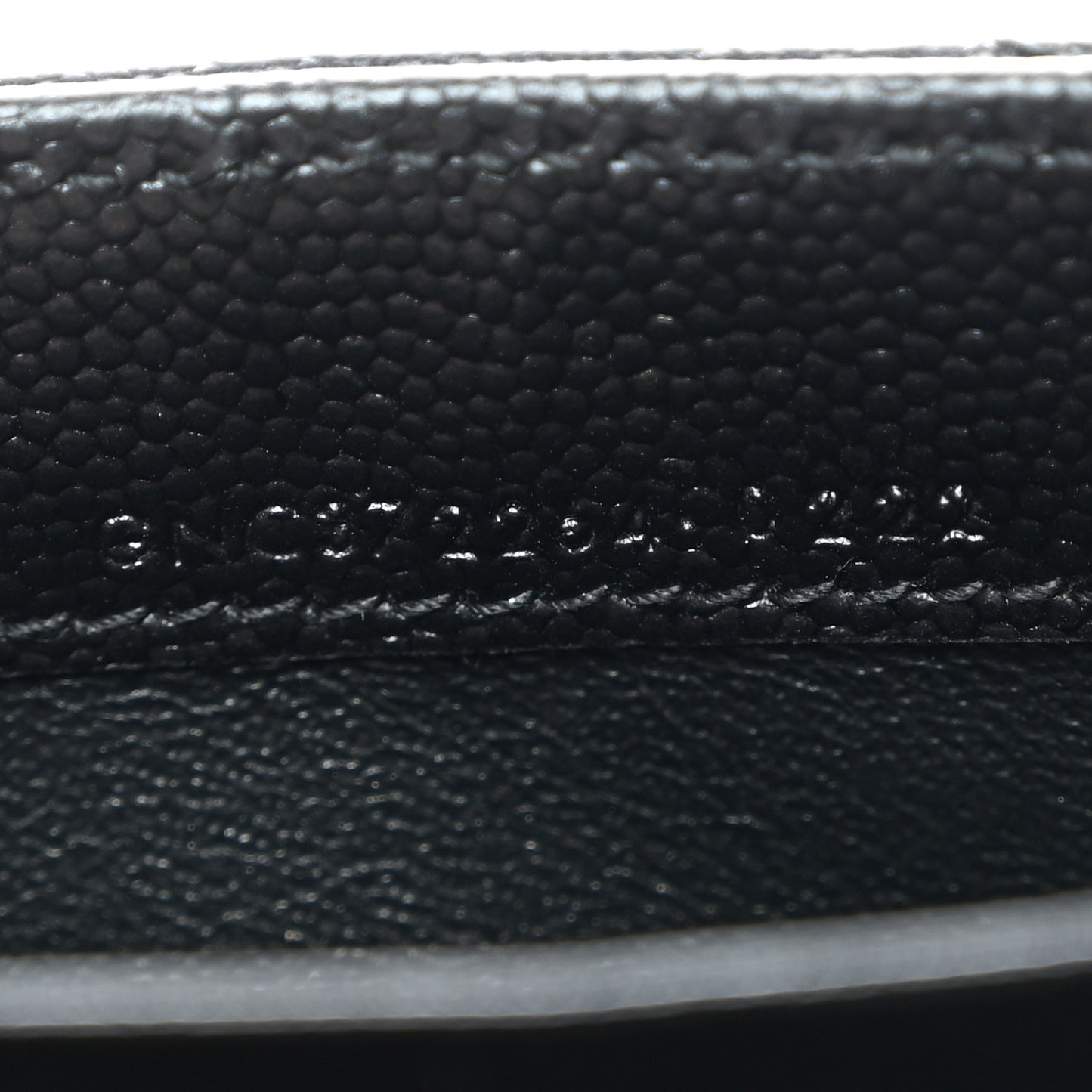 Grain De Poudre Matelasse Chevron Monogram Flap Wallet Black