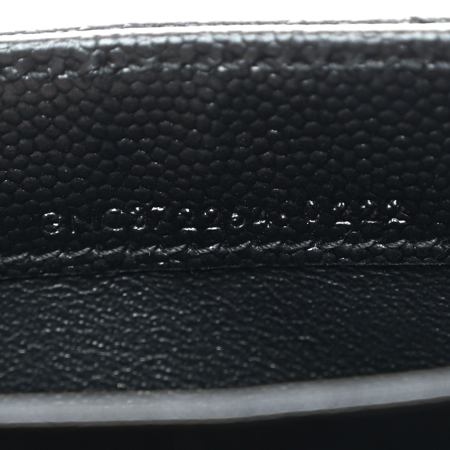Saint Laurent Grain De Poudre Matelasse Chevron Monogram Flap Wallet Black 7 of 9