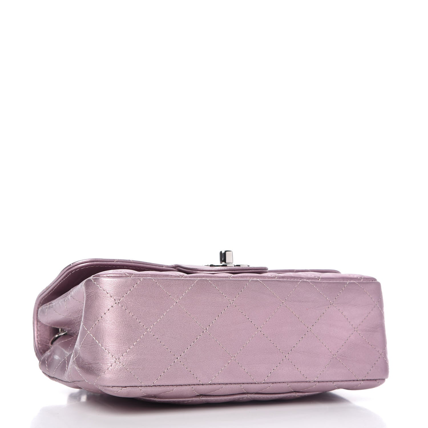 Chanel Metallic Calfskin Quilted Mini Rectangular Flap Pink 4 of 10