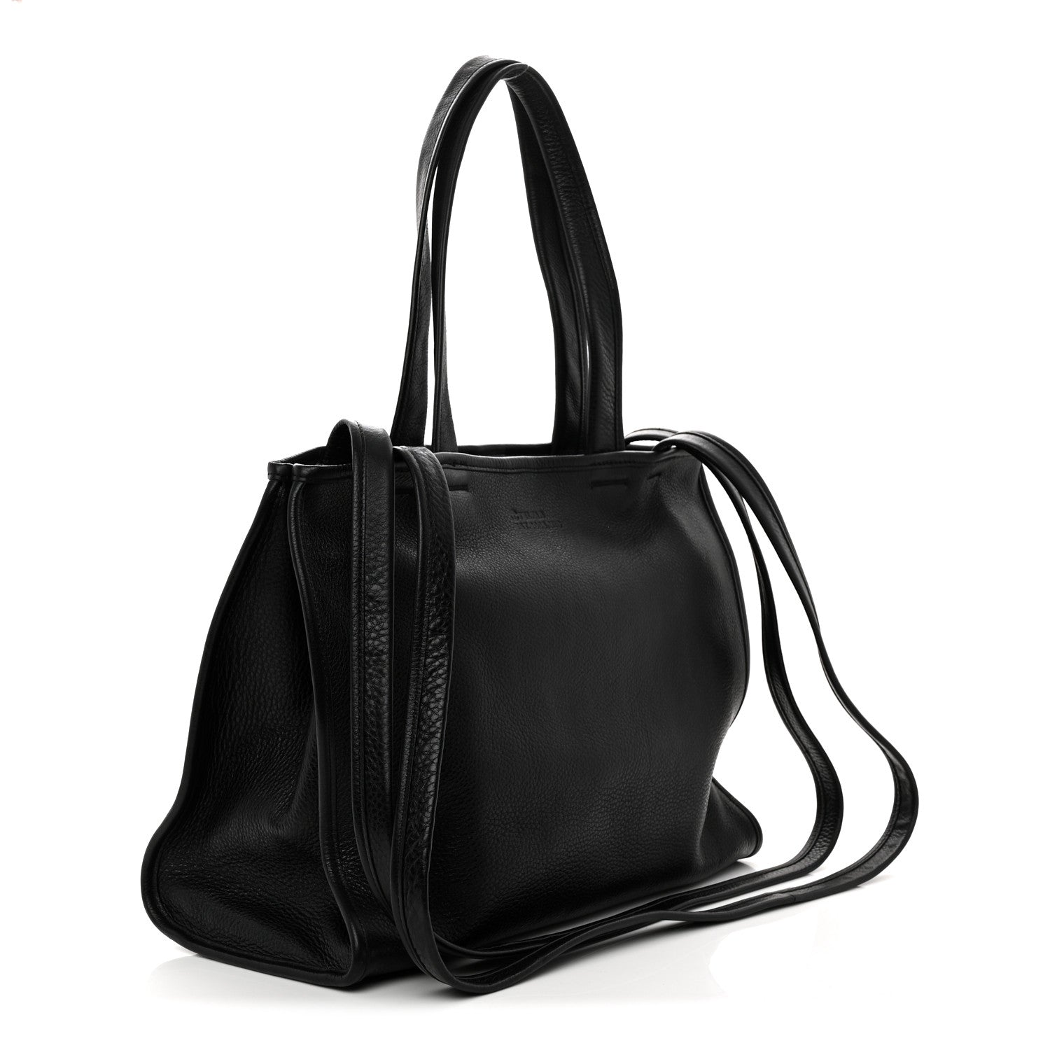 Telfar Pebbled Calfskin Medium Carry Bag Black 3 of 10