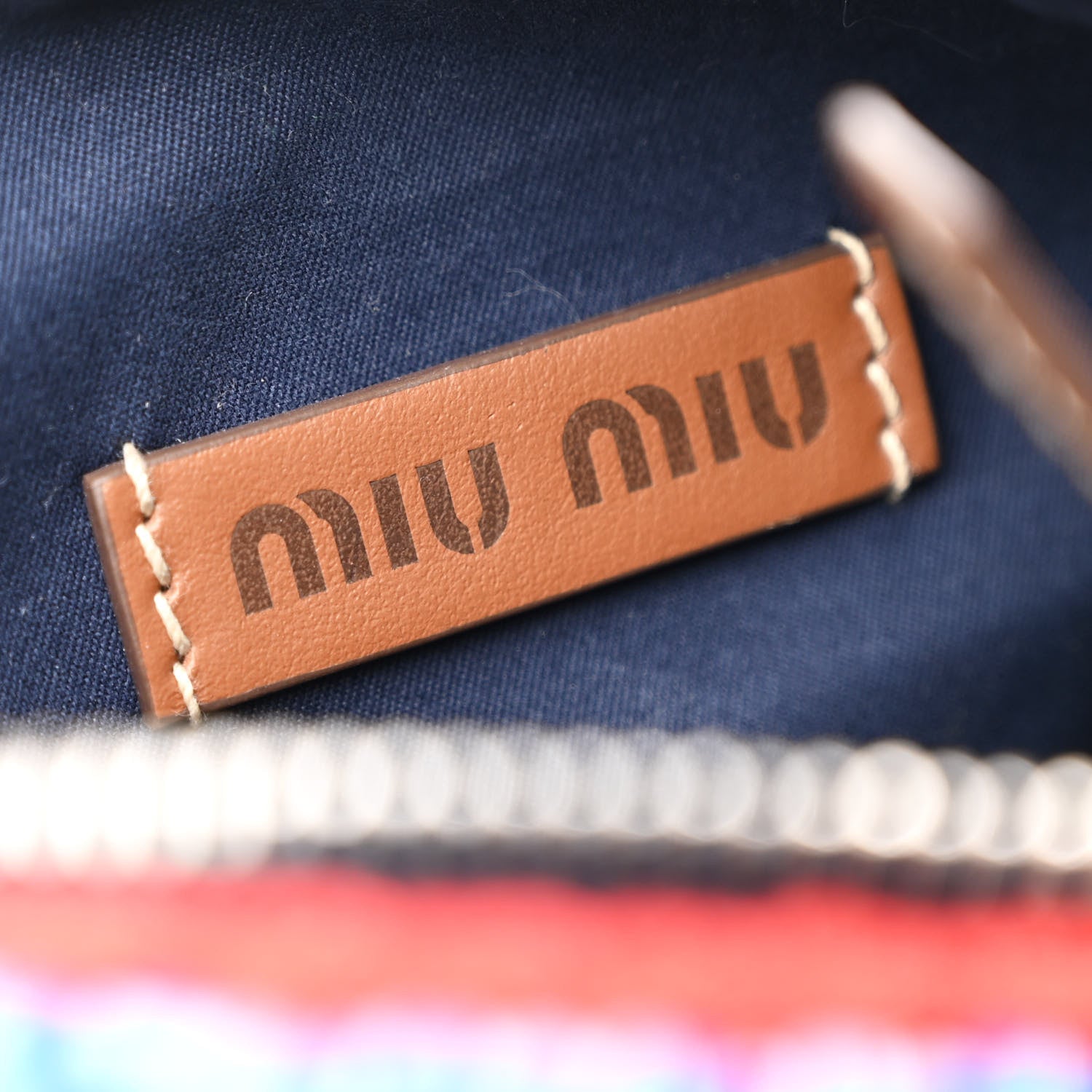 Miu Miu Fabric Crochet Pouch Multicolor 6 of 10