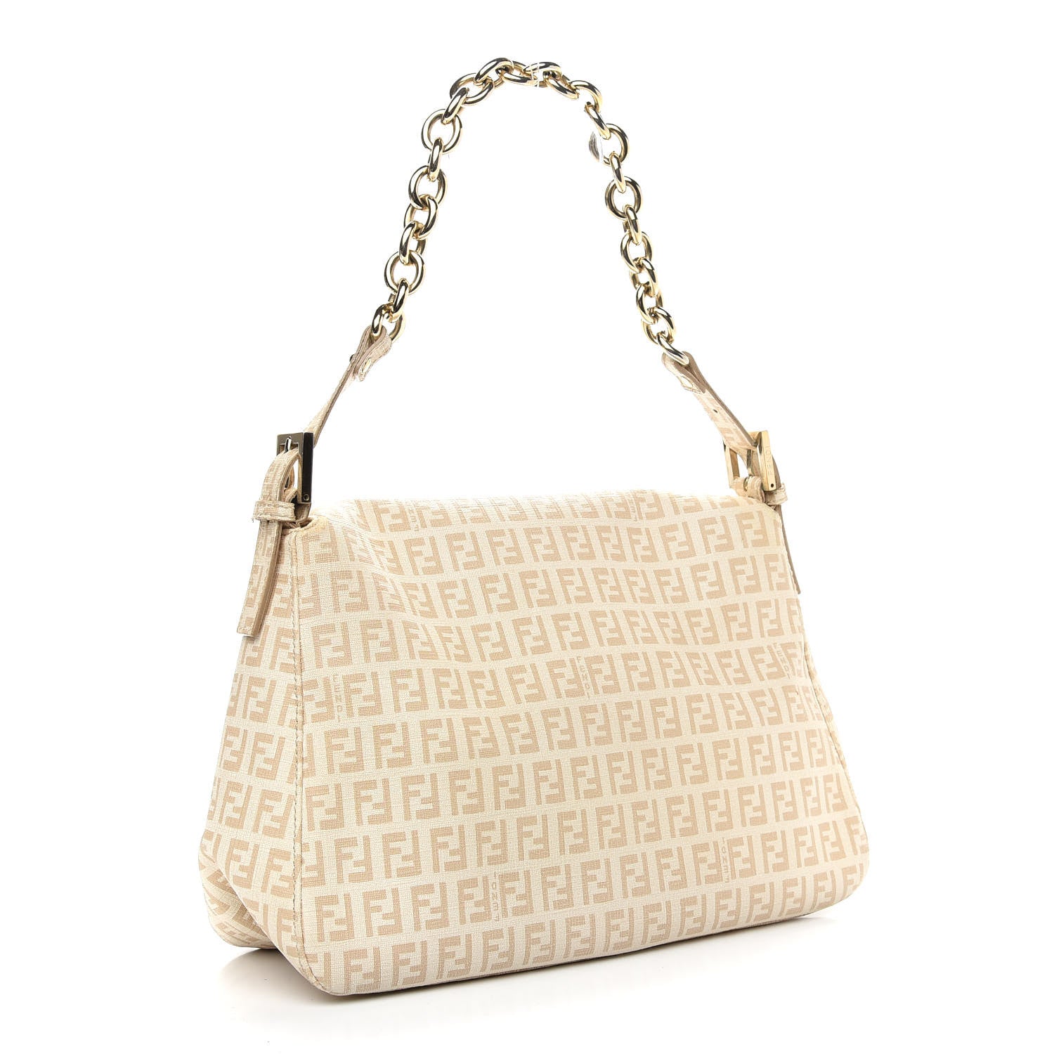 Fendi Zucchino Spalmati Forever Mama Baguette Crema Ecru 3 of 12