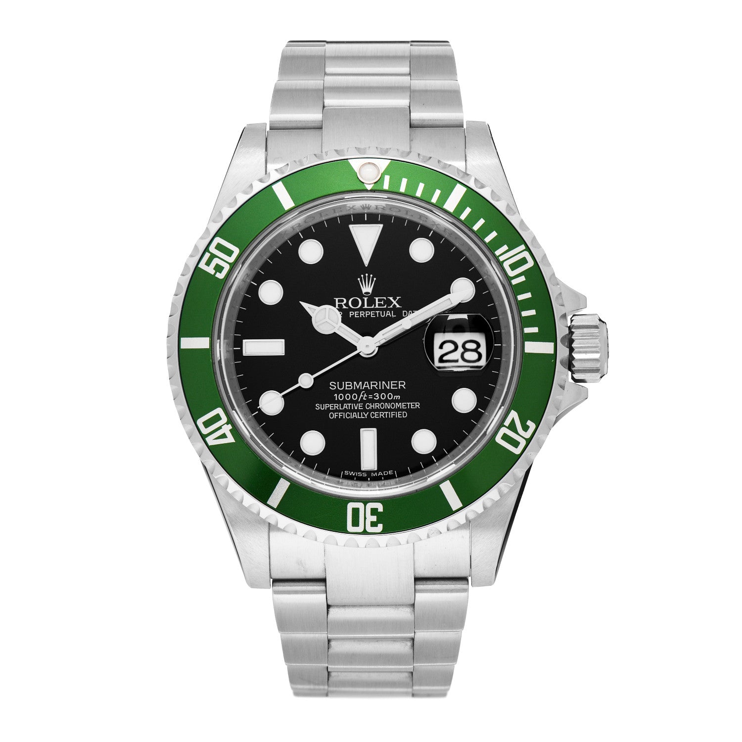 Rolex Stainless Steel 40mm Oyster Perpetual Submariner Date 50th Anniversary Kermit Watch Black 16610LV 1 of 5