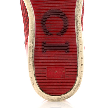 Gucci Baling Fabric Nappa Moorea Interlocking G Mens High Top Sneakers 9.5 Rosso Griggio 8 of 15