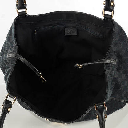 Gucci Monogram D Gold Large Shoulder Bag Black 7 of 7