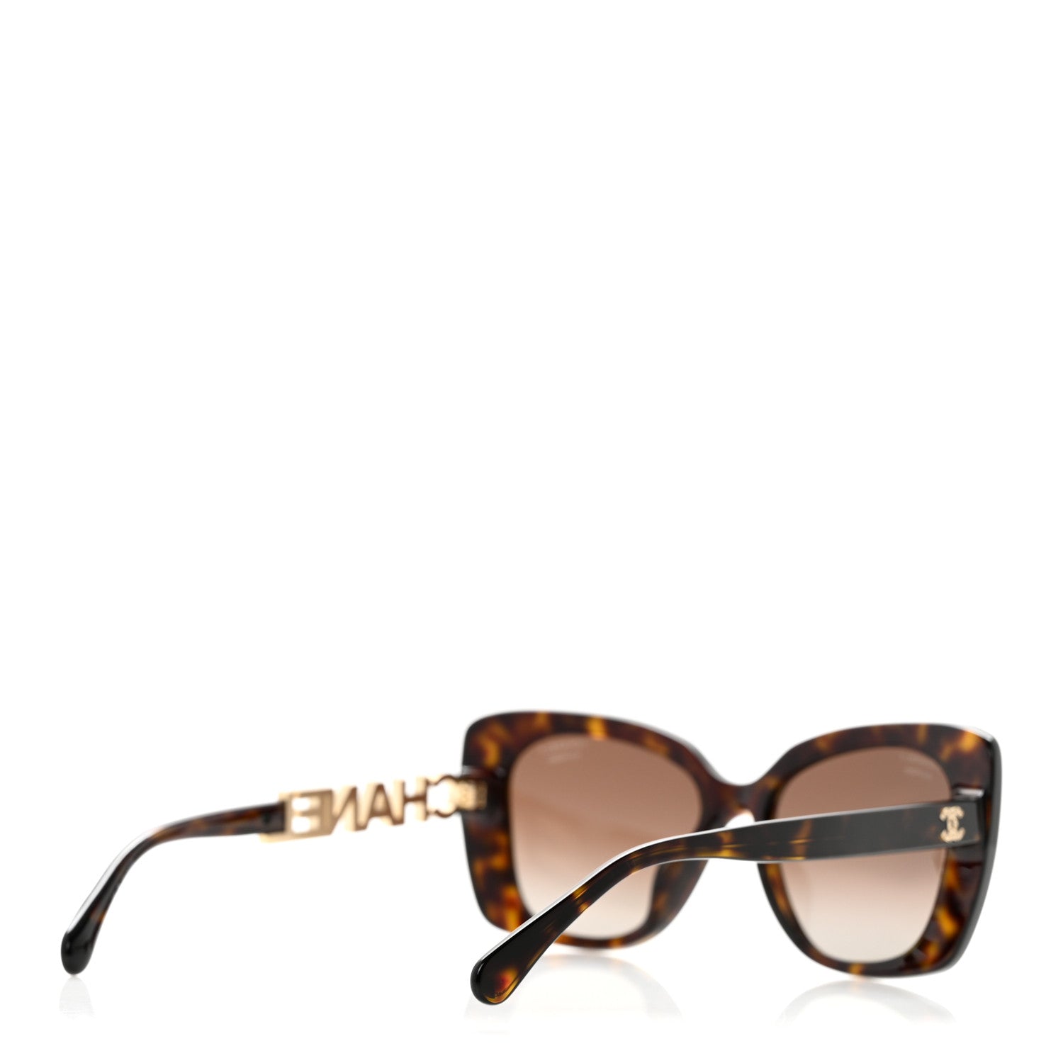 Chanel Acetate Strass Square Sunglasses 5422-B Tortoise 4 of 8