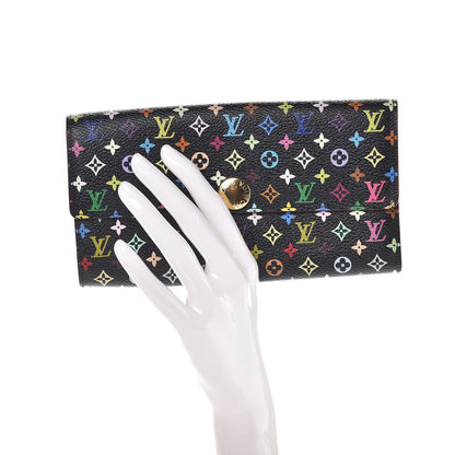 Louis Vuitton Monogram Multicolor Sarah Wallet Black 2 of 8