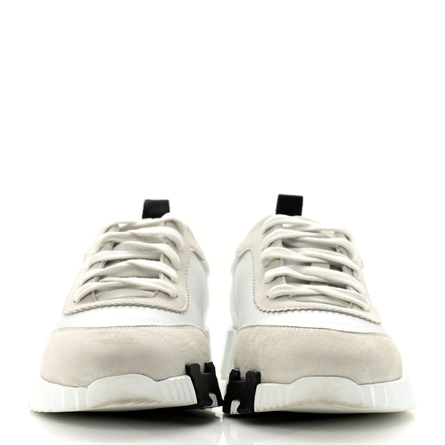 Goatskin Suede Goatskin Bouncing Sneakers 36.5 White Black
