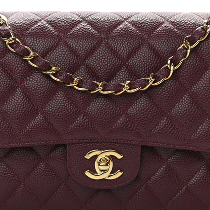 Chanel Caviar Quilted Medium Double Flap Burgundy 7 of 9
