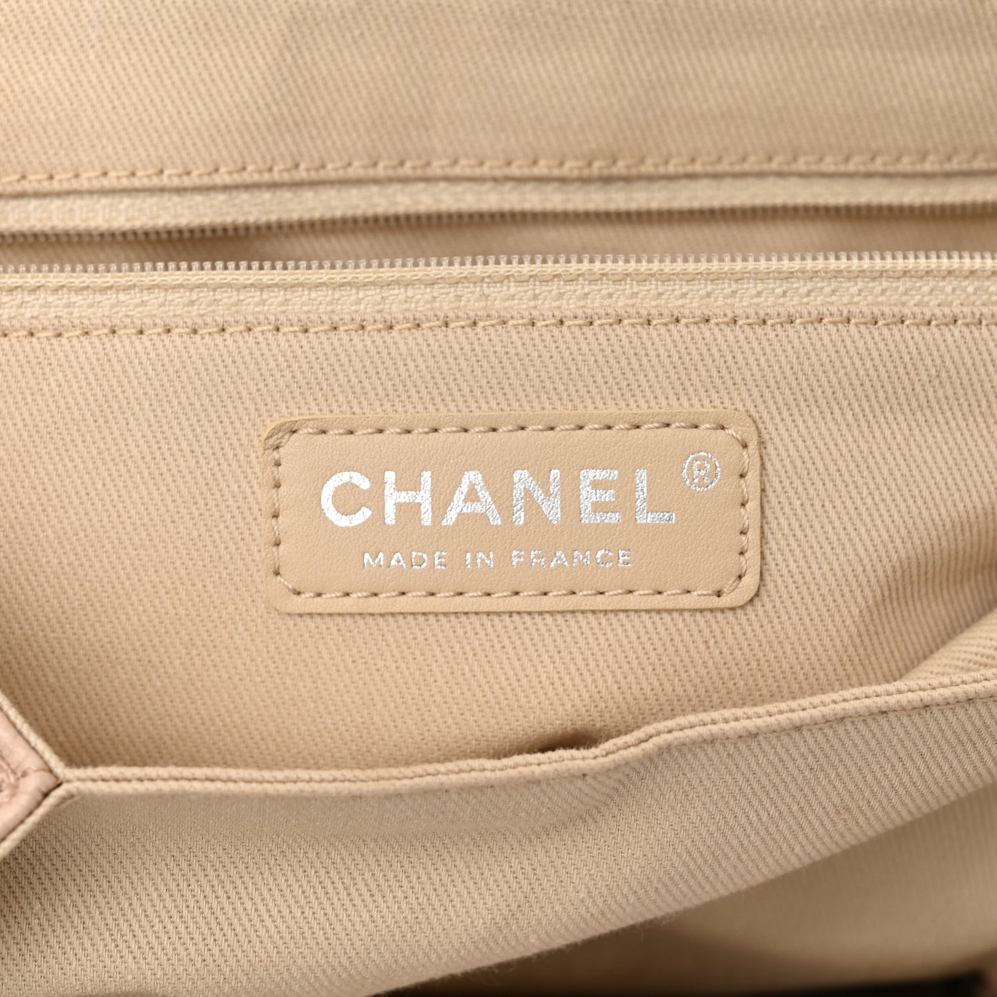 Caviar Quilted Timeless Accordion Flap Beige