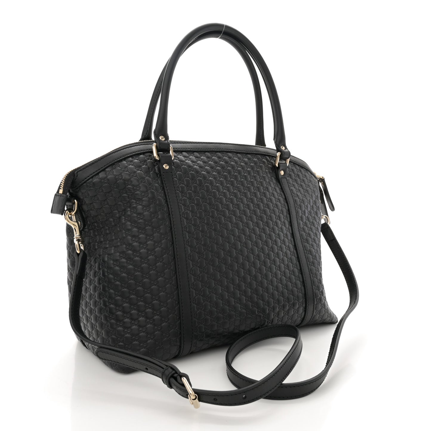 Soft Microguccissima Dome Satchel Black