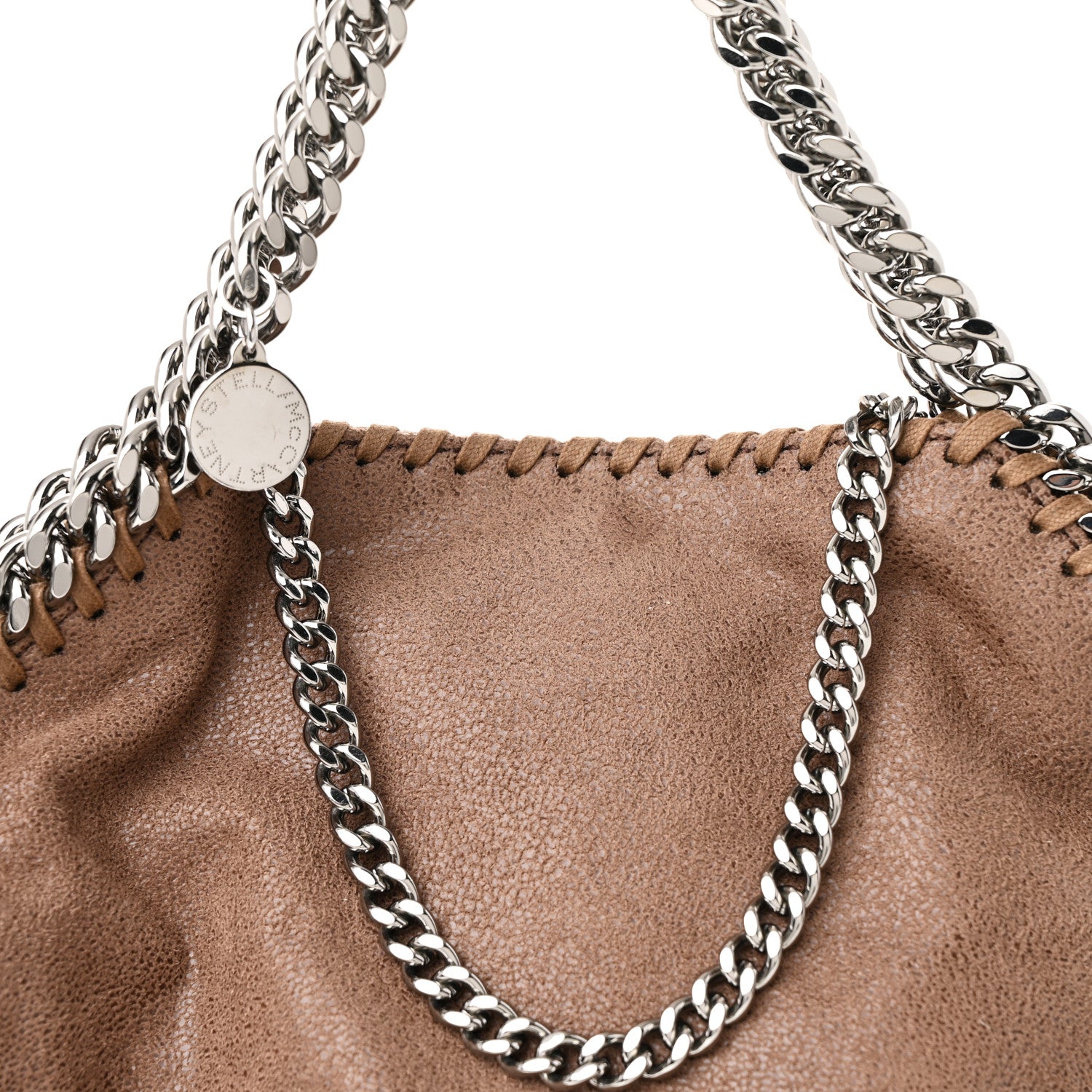 Stella McCartney Shaggy Deer Mini Falabella Fold Over Tote Brown 8 of 10