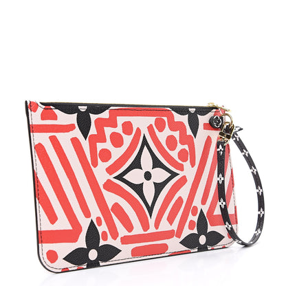 Louis Vuitton Monogram Giant Crafty Neverfull MM GM Pochette Creme Rouge Black 2 of 6