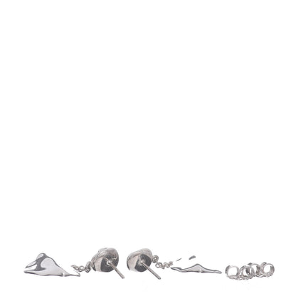 Tiffany Sterling Silver Elsa Peretti Nature Leaf Drop Earrings 3 of 4