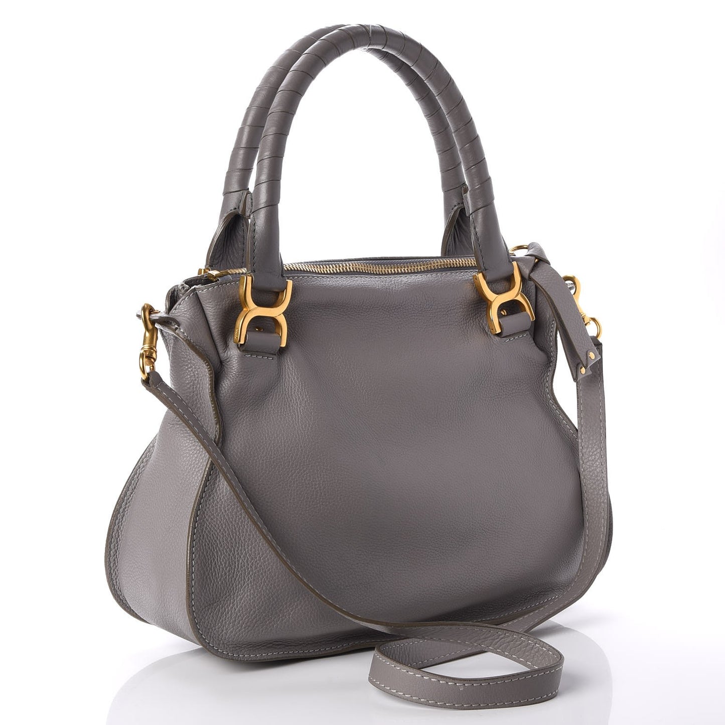 Calfskin Medium Marcie Satchel Cashmere Grey