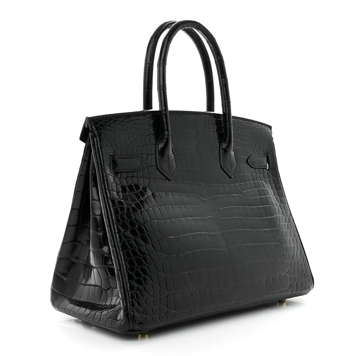 Hermes Shiny Porosus Crocodile Birkin 30 Black 2 of 11