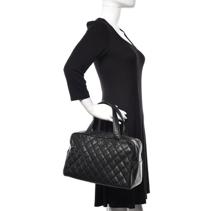 Chanel Caviar Quilted Bowler Black 2 of 12