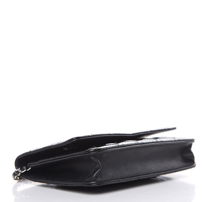 Chanel Patent Quilted Wallet On Chain WOC Black 4 of 15