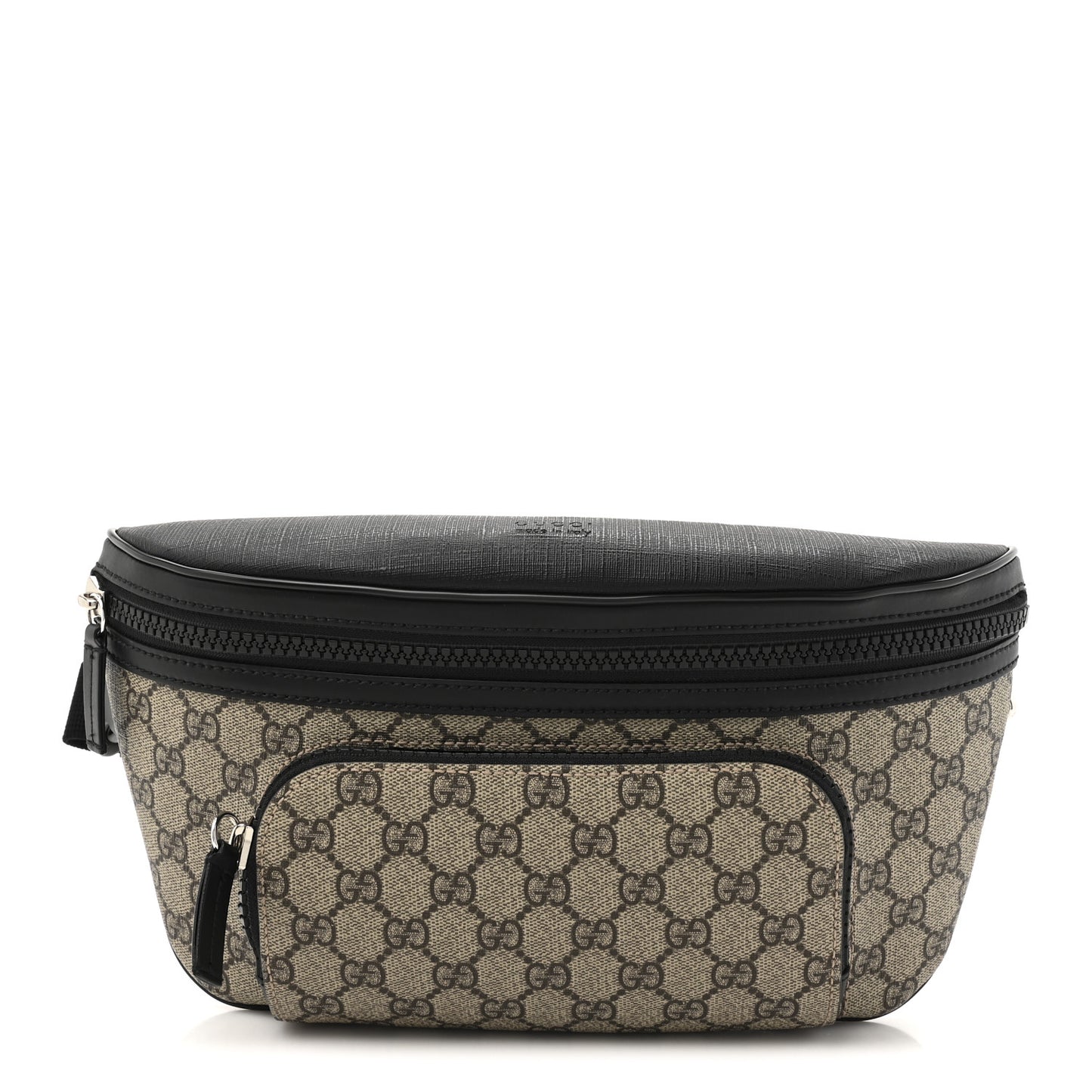 GG Supreme Monogram Large Belt Bag Beige Ebony Black