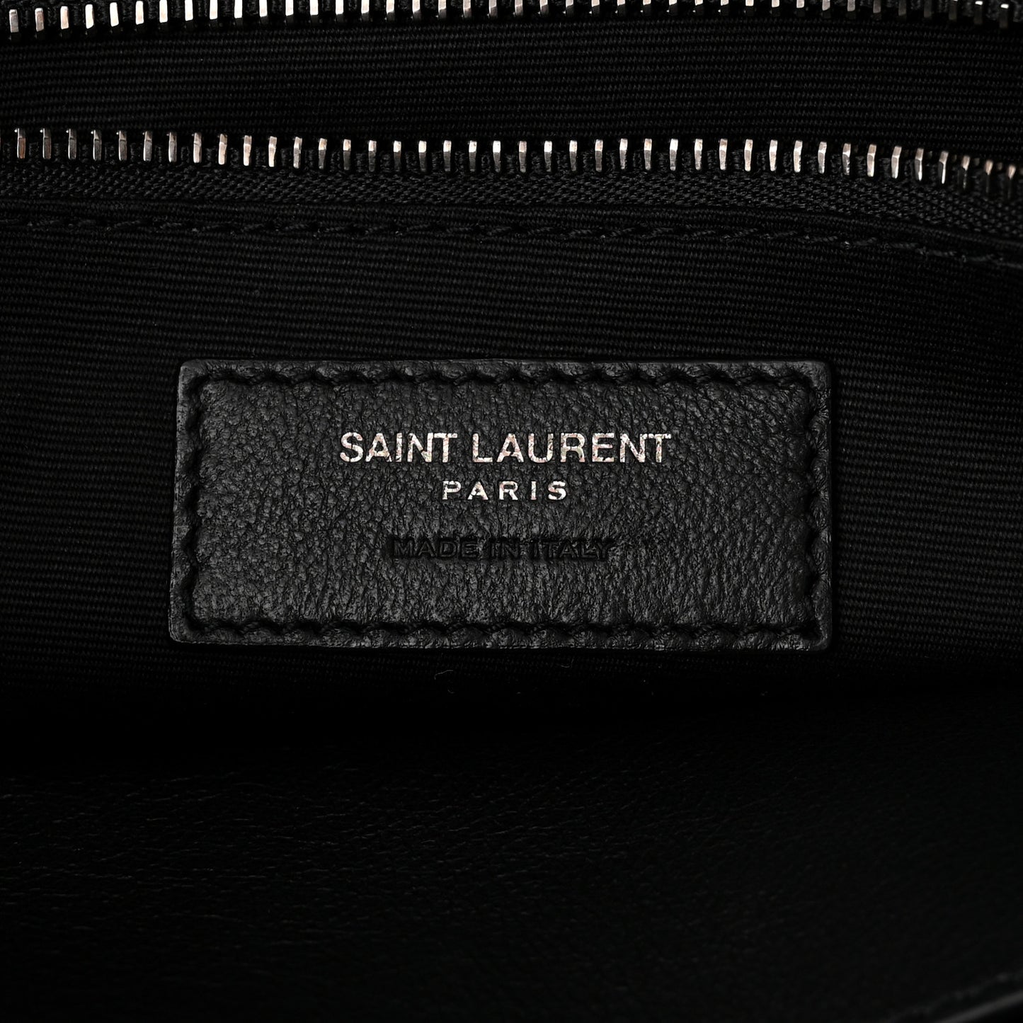 SAINT LAURENT Crinkled Calfskin Matelasse Monogram Medium Niki Chain Satchel Black