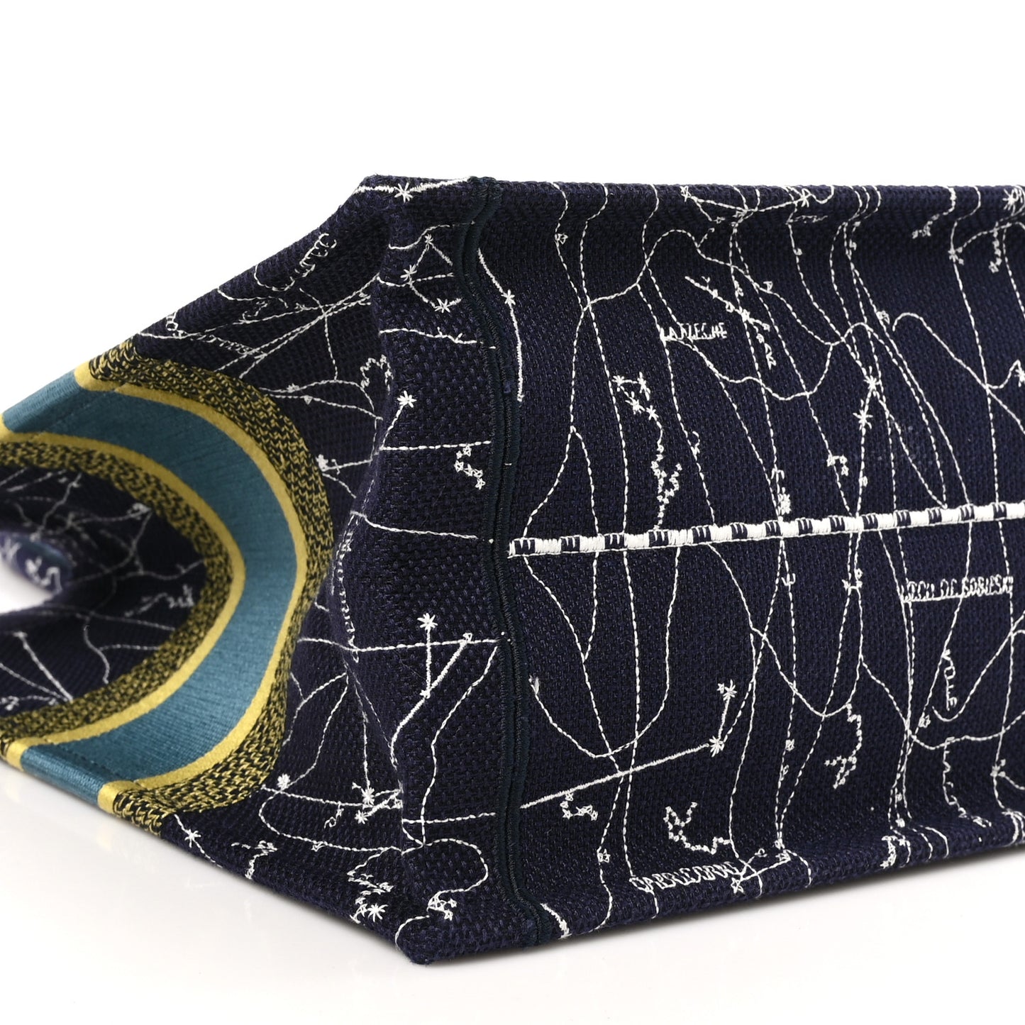 Canvas Embroidered Medium Zodiac Book Tote Blue Multicolor