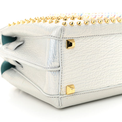 MCM Calfskin Pearls Studded Mini Milla Tote White Flake 8 of 12