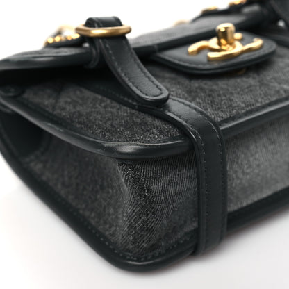 Chanel Denim Quilted Mini Flap Grey 9 of 10