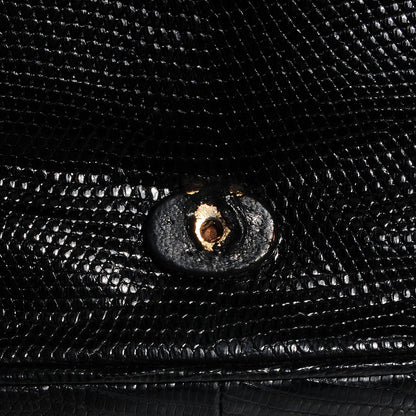 Chanel Lizard Mini Flap Shoulder Bag Black 5 of 11