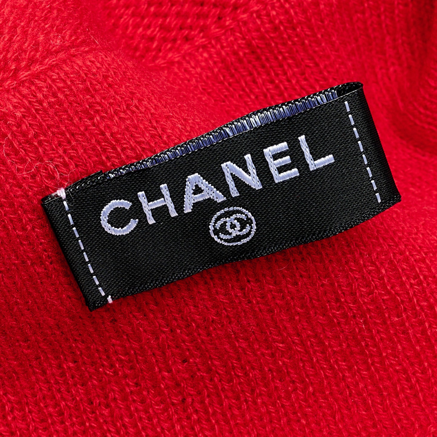 Cashmere Cotton CC Beanie Hat Red
