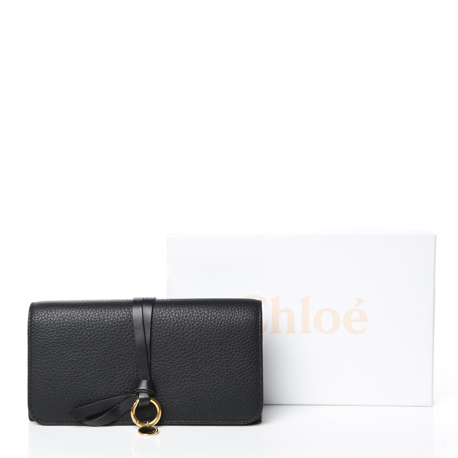 Chloe Calfskin Alphabet Long Wallet Black 9 of 9