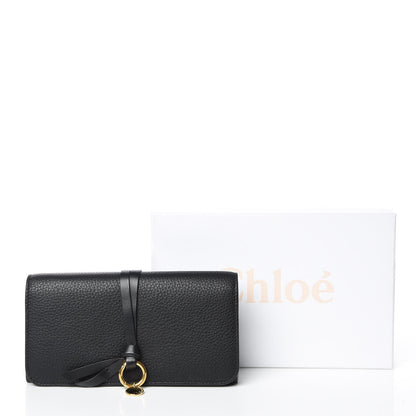 Chloe Calfskin Alphabet Long Wallet Black 9 of 9
