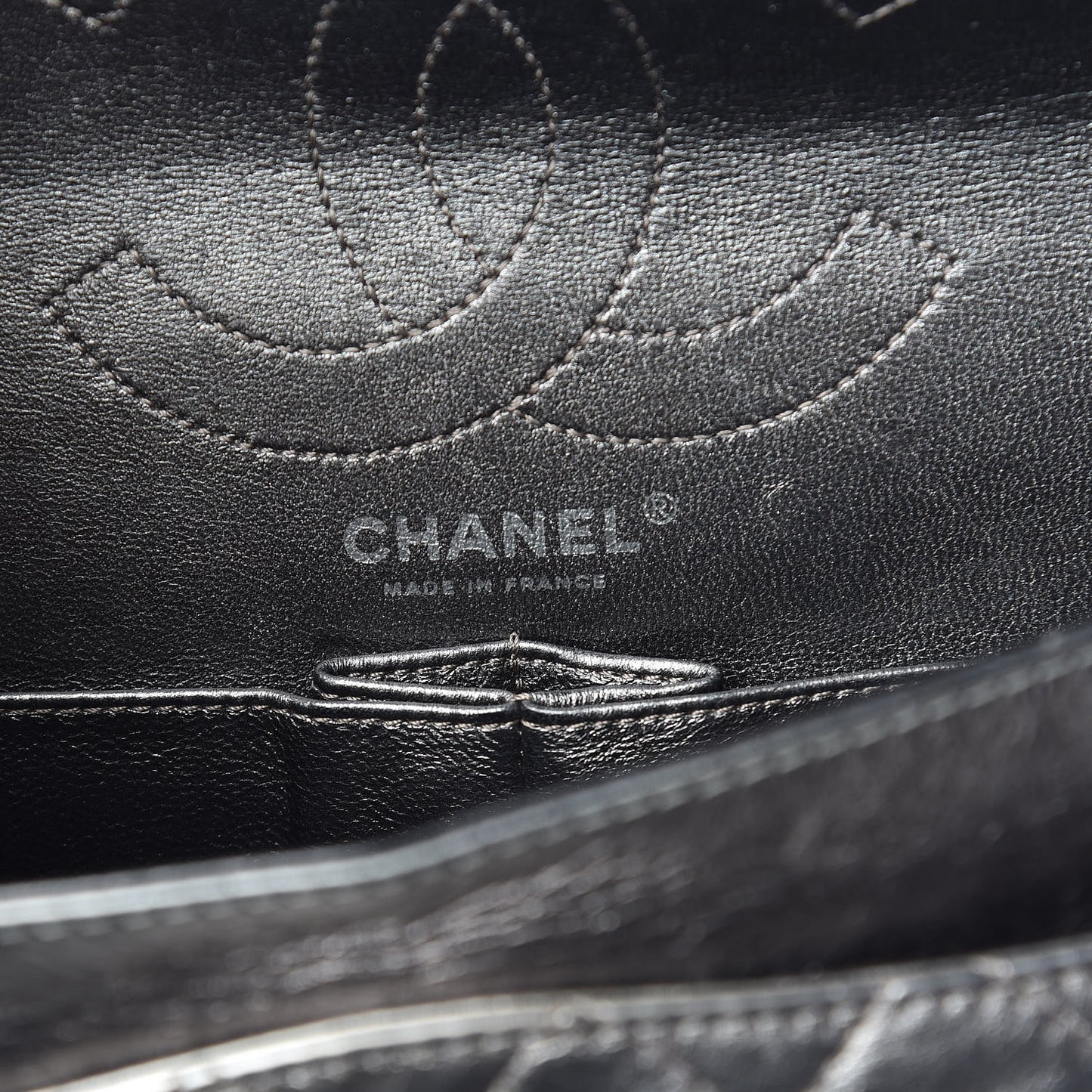 Metallic Aged Calfskin Quilted 2.55 Reissue 226 Flap Silver