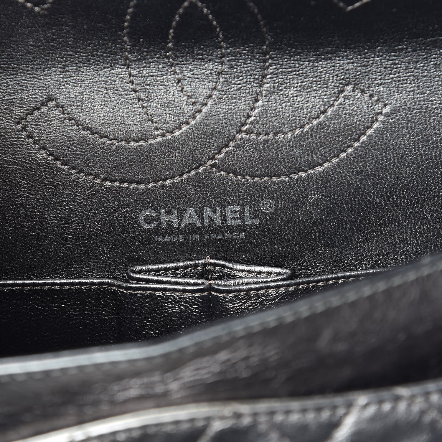 Chanel Metallic Aged Calfskin Quilted 2.55 Reissue 226 Flap Silver 8 of 16