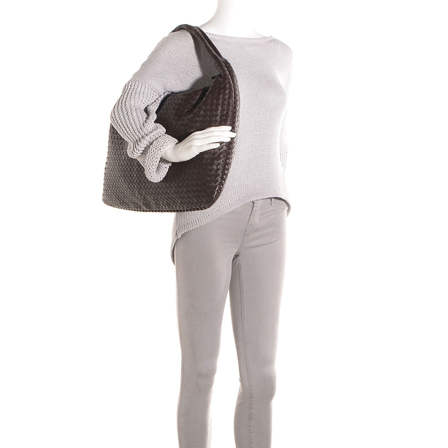 Bottega Veneta Nappa Intrecciato Maxi Veneta Hobo Ebano 2 of 8