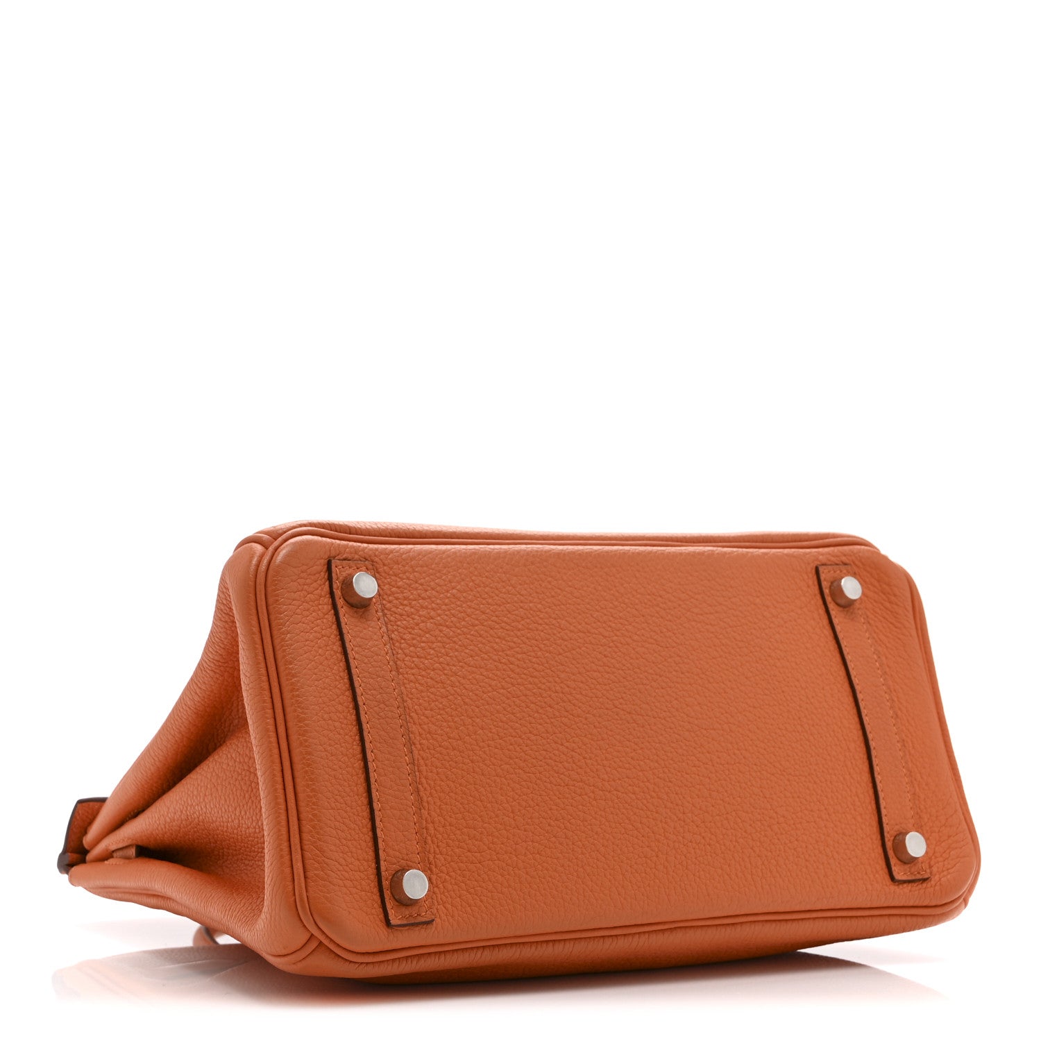 Hermes Taurillon Clemence Birkin 30 Orange 4 of 10