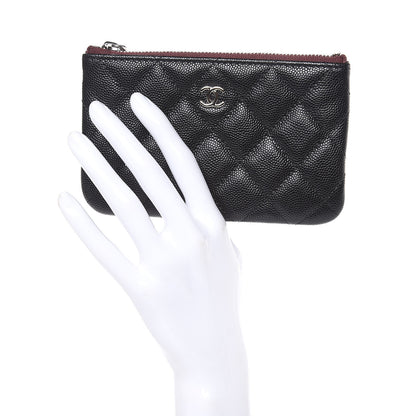 Chanel Caviar Quilted Small Cosmetic Case Black 2 of 8