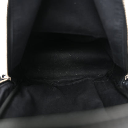 Balenciaga Smooth Calfskin Logo Small Everyday Backpack Black White 5 of 11