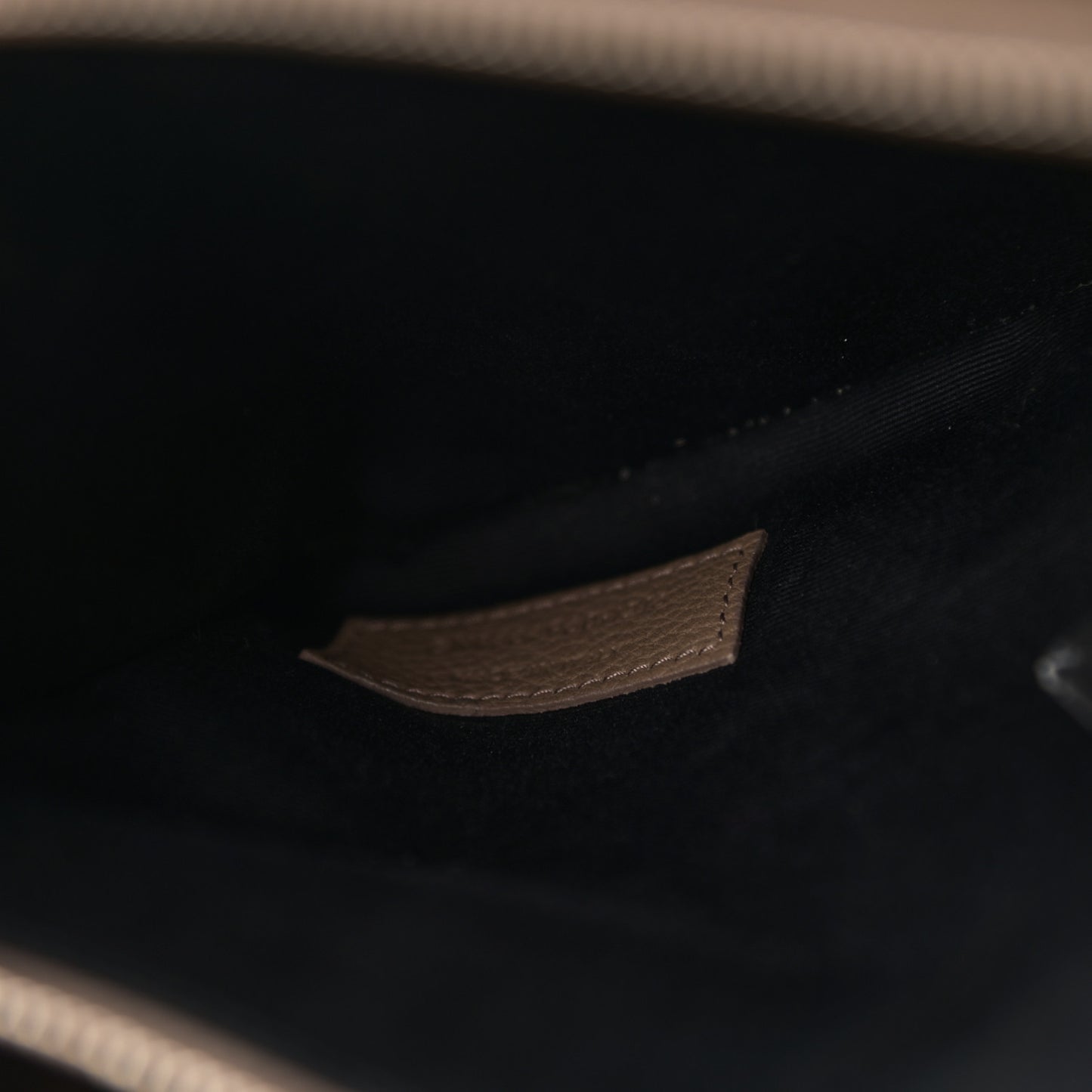 Grained Calfskin Small Supple Sac De Jour Dark Beige