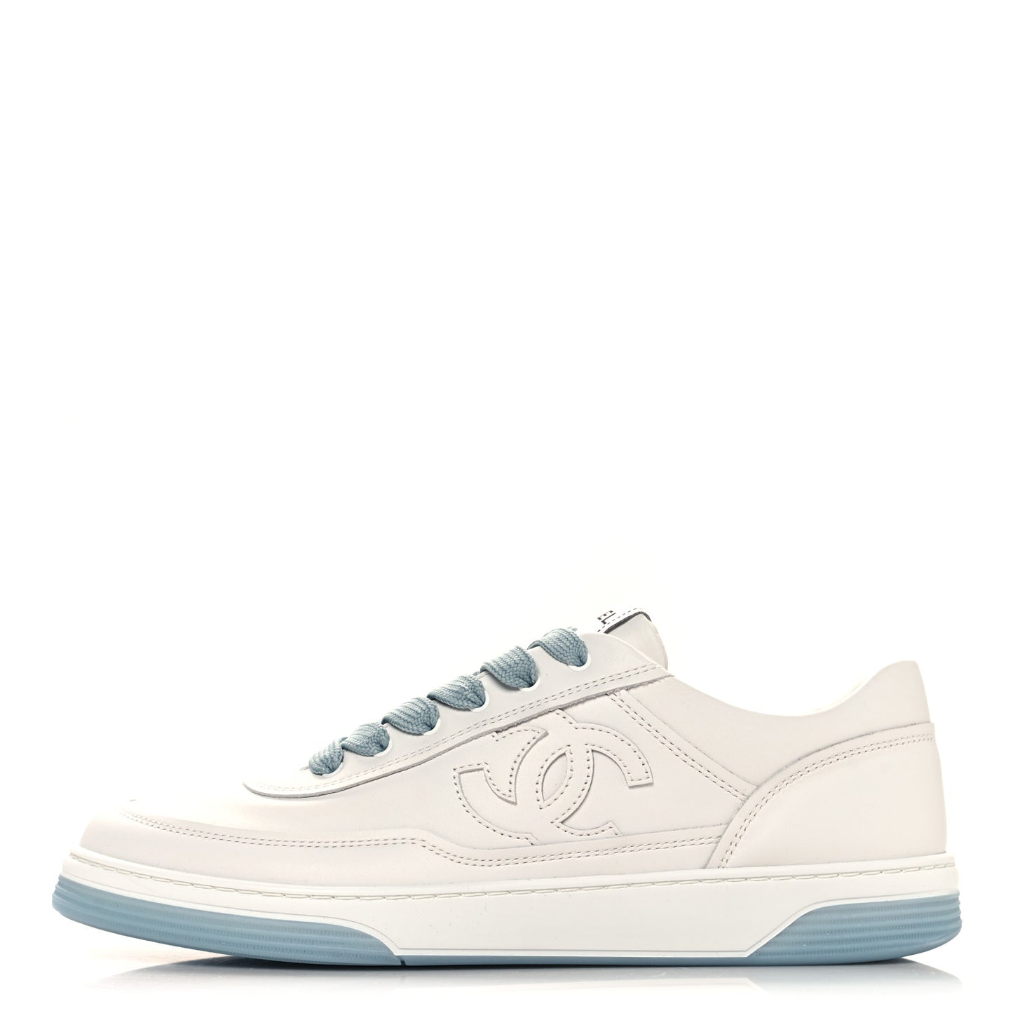 Calfskin CC Womens Sneakers 40 White