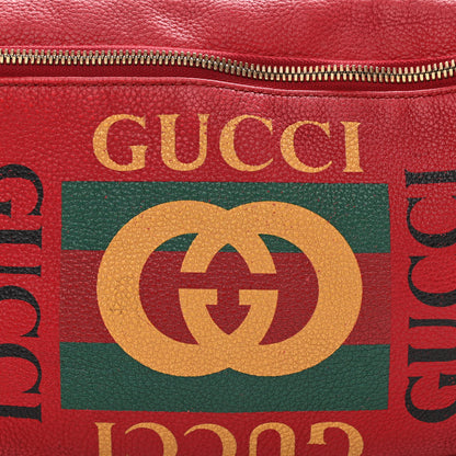 Gucci Grained Calfskin Logo Belt Bag Hibiscus Red 8 of 16