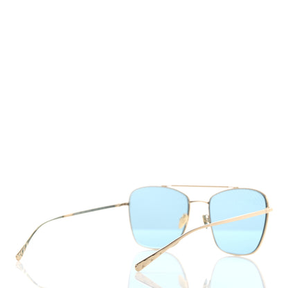 Chanel Metal Sunglasses 4256 Gold Blue 4 of 8