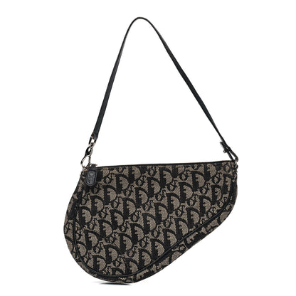 Christian Dior Monogram Mini Saddle Pochette Black 1 of 10