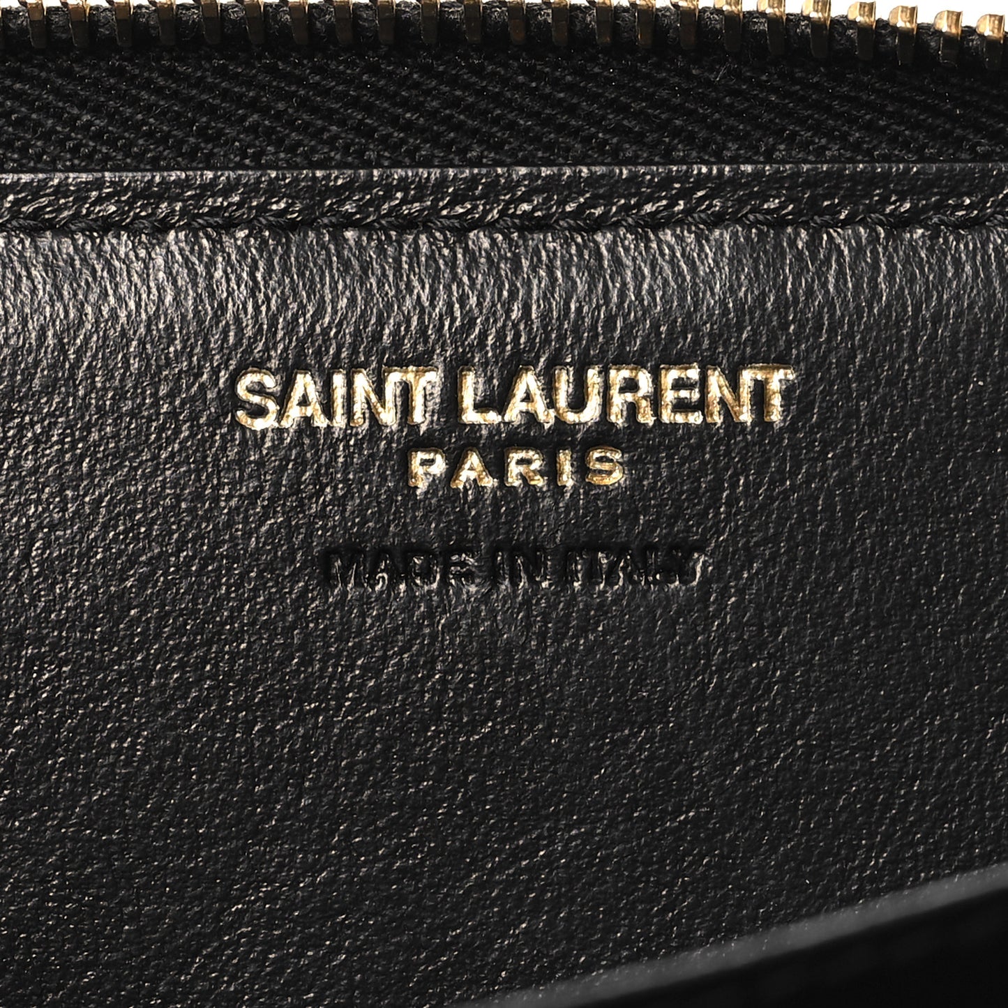 Lambskin Matelasse Monogram Vicky Zip Around Card Holder Black