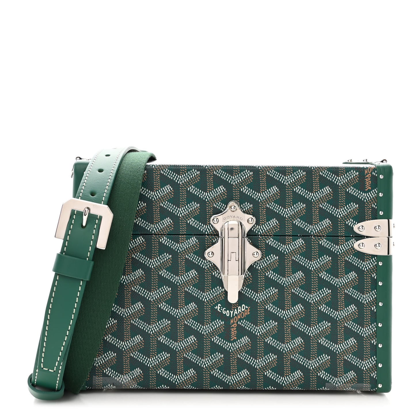Goyardine Cassette Trunk Bag Green