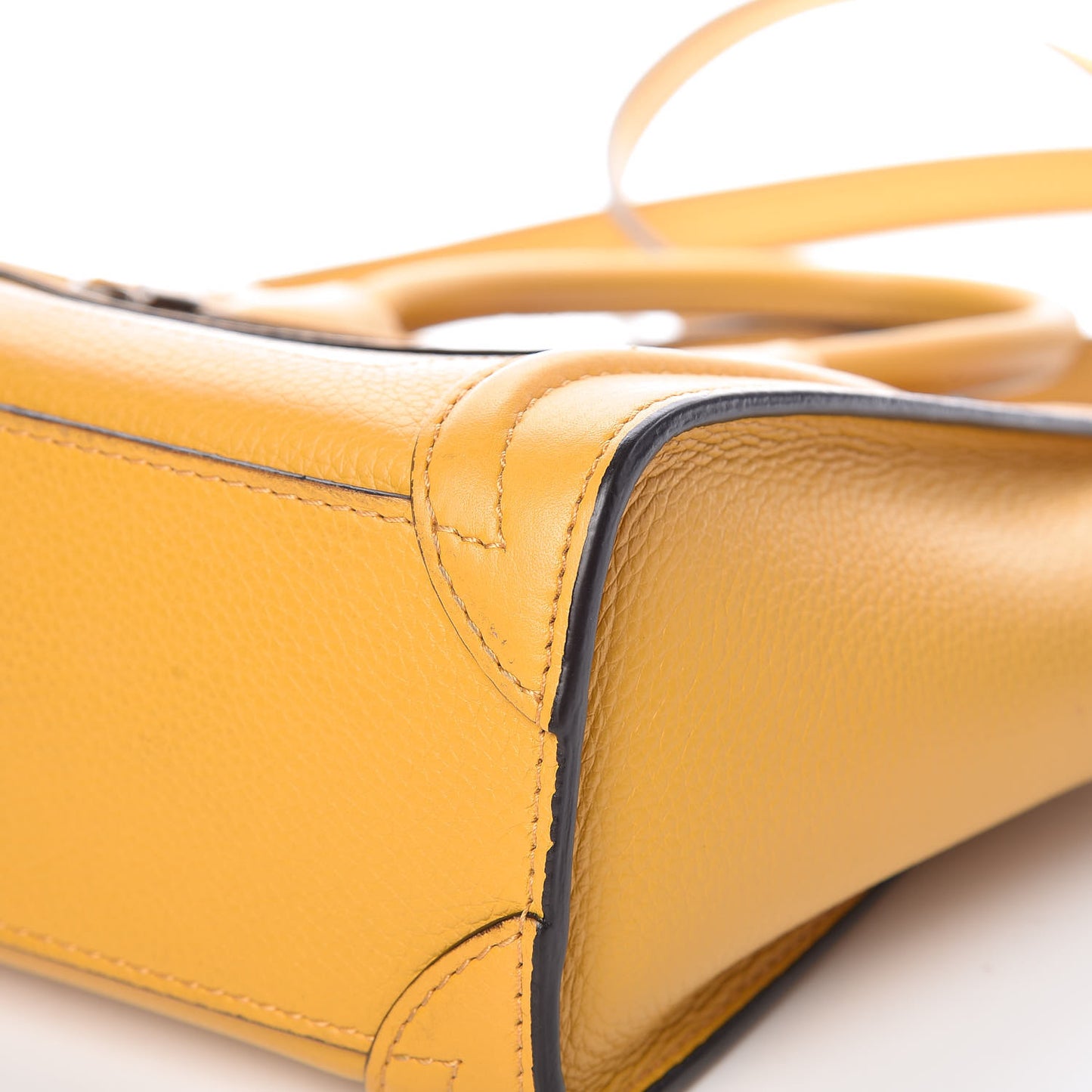 Drummed Calfskin Nano Luggage Ocre