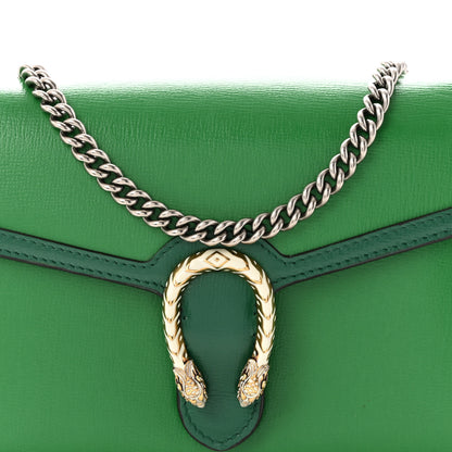 Gucci Azalea Calfskin Enamel Mini Dionysus Chain Wallet New Shamarock Emerald 8 of 10