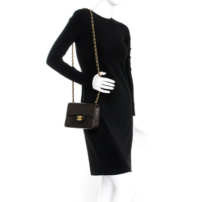 Chanel Lambskin Quilted Mini Square Flap Brown 2 of 7
