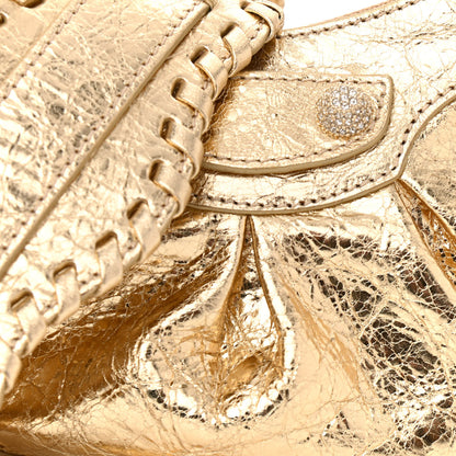Balenciaga Metallic Agneau Arena Crystal Le Cagole Shoulder Bag XS Light Gold 9 of 11